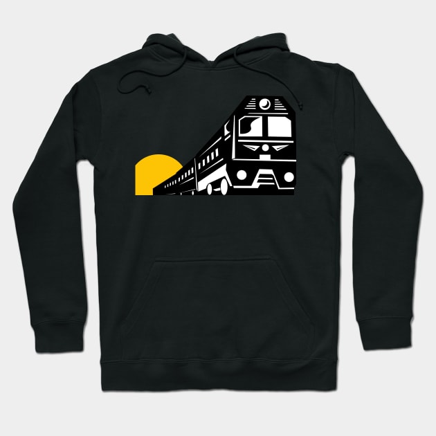 Diesel Train Front  Retro Hoodie by retrovectors